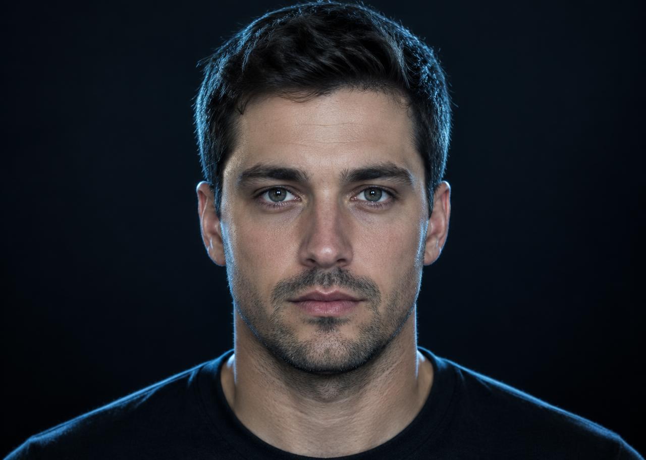 Subject face under AI forensic analysis